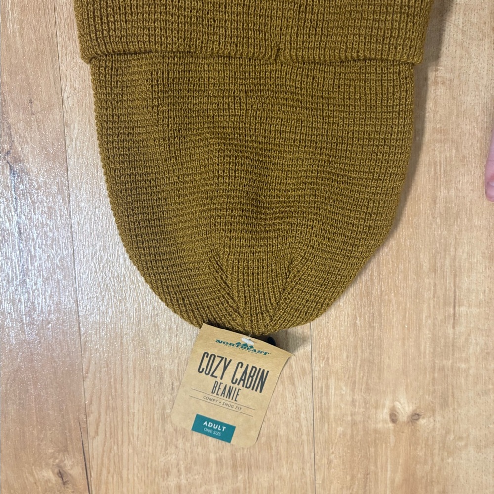 Northcrest Mustard Ribbed Knit Beanie